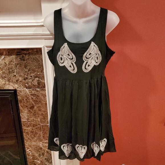 Embroidered Empire Waist Dress - Picture 1 of 2